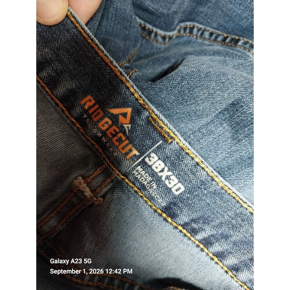 Ridgecut Toughwear Men's 36x30 Straight Leg Jeans